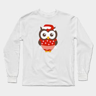 Christmas Miss Owl Digital Art | Christmas Special | illusima Long Sleeve T-Shirt